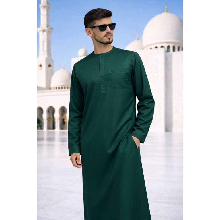 Men’s thobe in cooling ice fabric with long sleeves - Soundouss