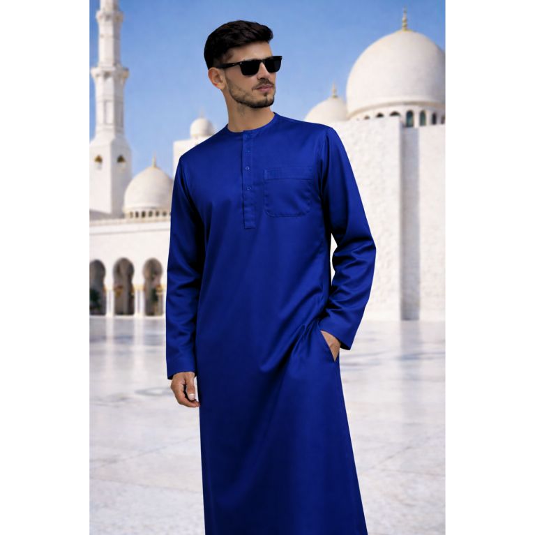 Men’s thobe in cooling ice fabric with long sleeves - Soundouss