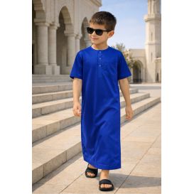Soundouss kids thobe in cooling ice fabric with short sleeves