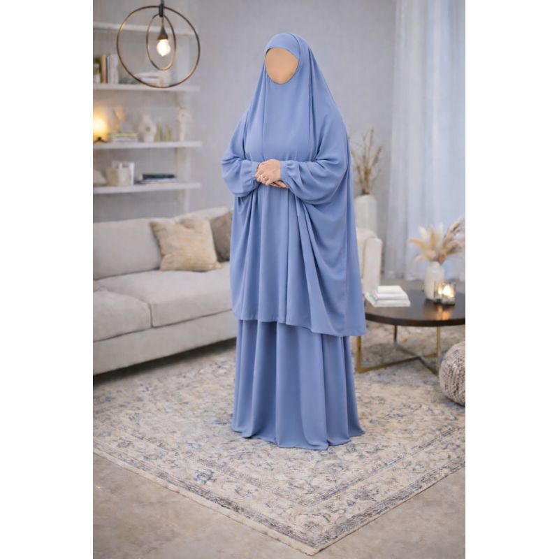 Soundouss 2-Piece Jilbab – Medina Silk – One Size