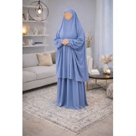 Jilbab 2 pièces Soie de Médine – Soundouss – Taille unique