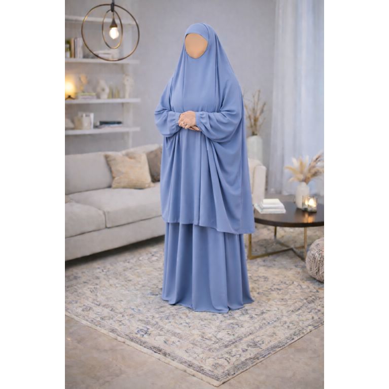 Soundouss 2-Piece Jilbab – Medina Silk – One Size