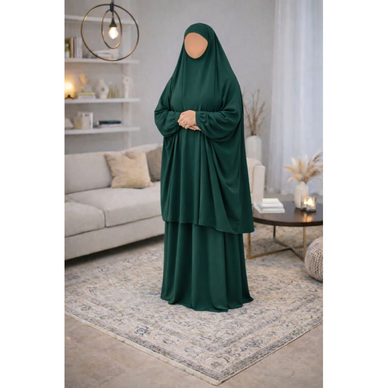 Soundouss 2-Piece Jilbab – Medina Silk – One Size