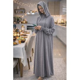 Women’s 1 Piece Jilbab Soundouss with Hood and Inner Underscarf