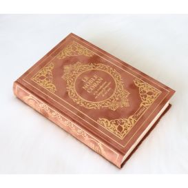 Le Noble Coran Marron clair Doré- Edition de Luxe Couverture Daim - Index des Sourates - Français-Arabe - Orientica