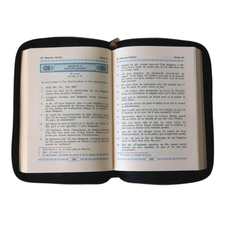 Le Noble Coran – Traduction des sens en français – Fermeture Zip