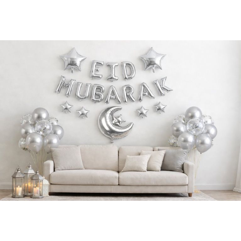 Eid Mubarak Party Decoration Kit with Balloons & Garland