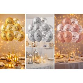 Ballons Eid Mubarak – Lot de 10 pour Décoration de Fête