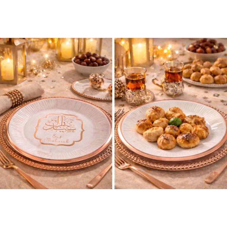 Eid Mubarak Paper Plates – Pack of 10