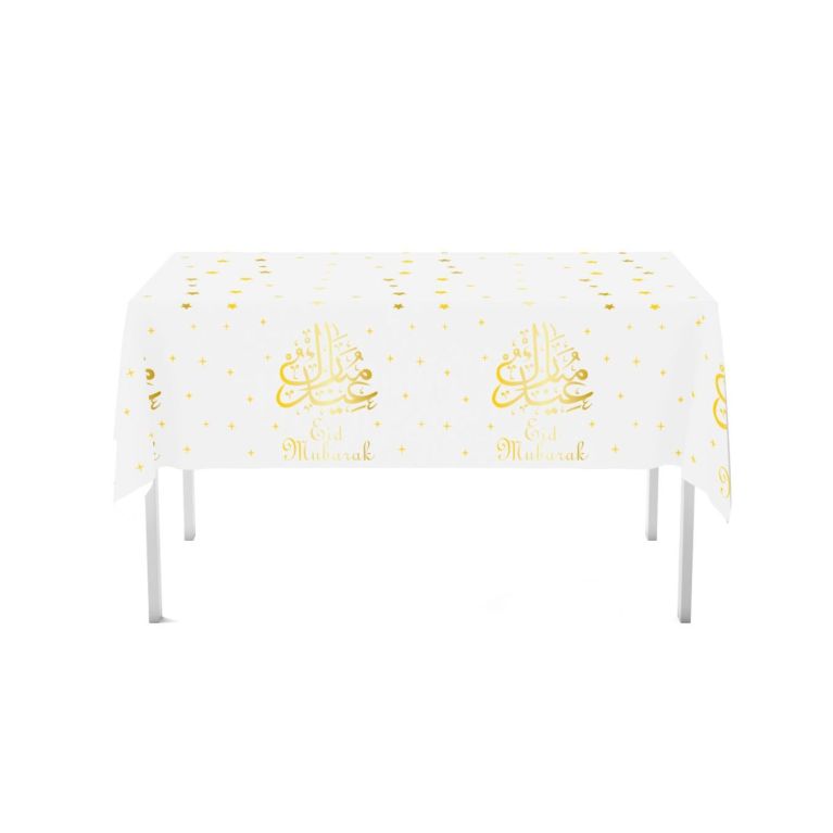 Nappe Eid Mubarak Plastifiée – 137 × 183 cm