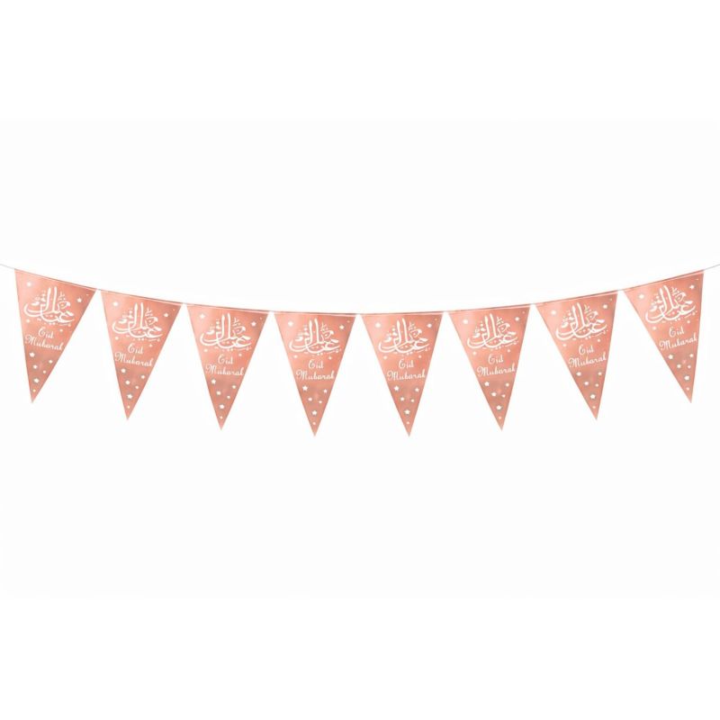Eid Mubarak Banner – 10 Triangular Flags (1.65 m)
