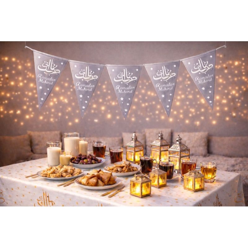 Ramadan Mubarak Banner – 10 Modular Flags (1.65 m)