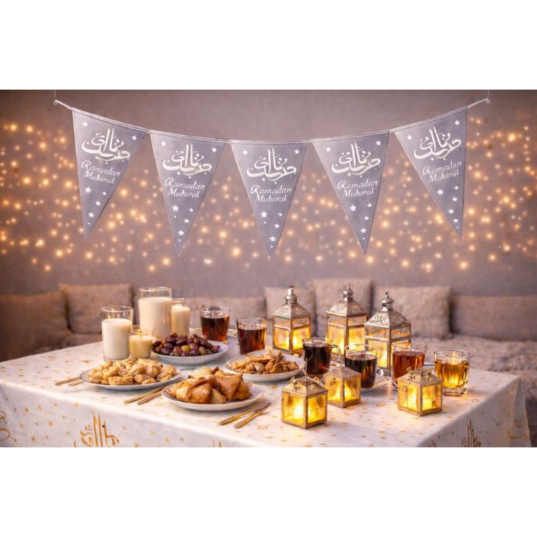 Ramadan Mubarak Banner – 10 Modular Flags (1.65 m)