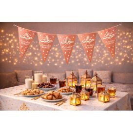 Guirlande Ramadan Mubarak – 10 Fanions Modulables (1,65 m)