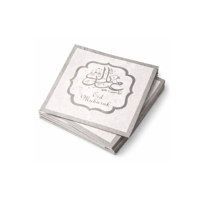 Serviettes Eid Mubarak – Lot de 10 pour Table de Fête