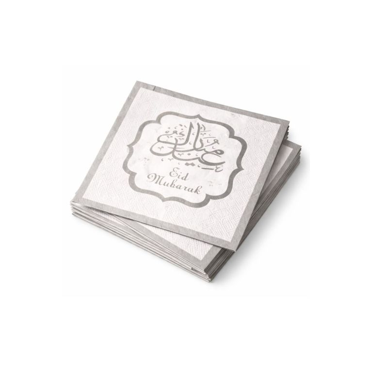 Serviettes Eid Mubarak – Lot de 10 pour Table de Fête