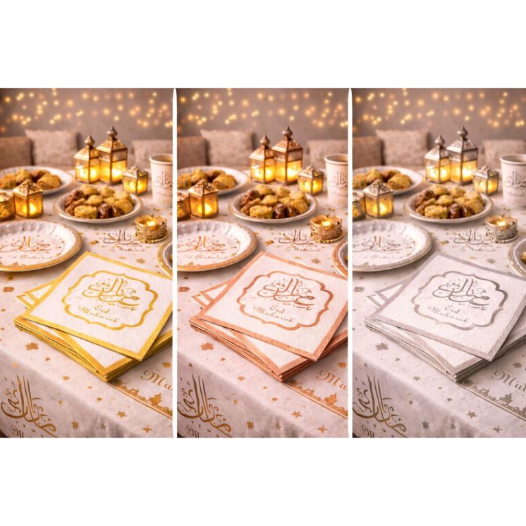 Eid Mubarak Napkins – Pack of 10 for Festive Tables
