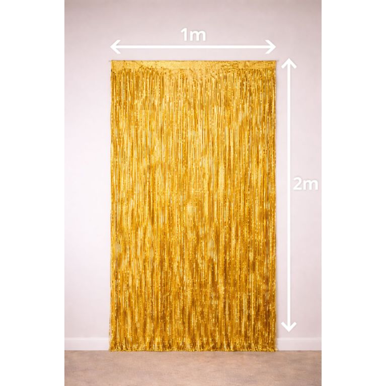 Rideau à Franges Décoratif – 1 m × 2 m