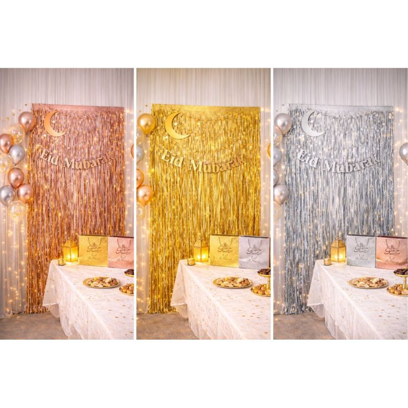 Rideau à Franges Décoratif – 1 m × 2 m