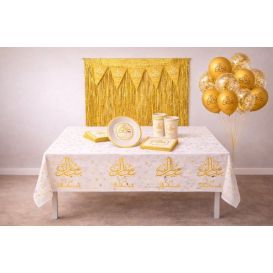 Pack Décoration Eïd Mubarak Doré – Table, mur et coin photo