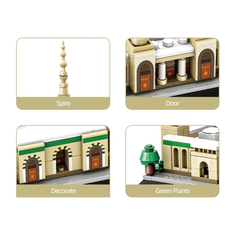 Maquette Mosquée du Prophète à Médine – 594 pièces type LEGO®