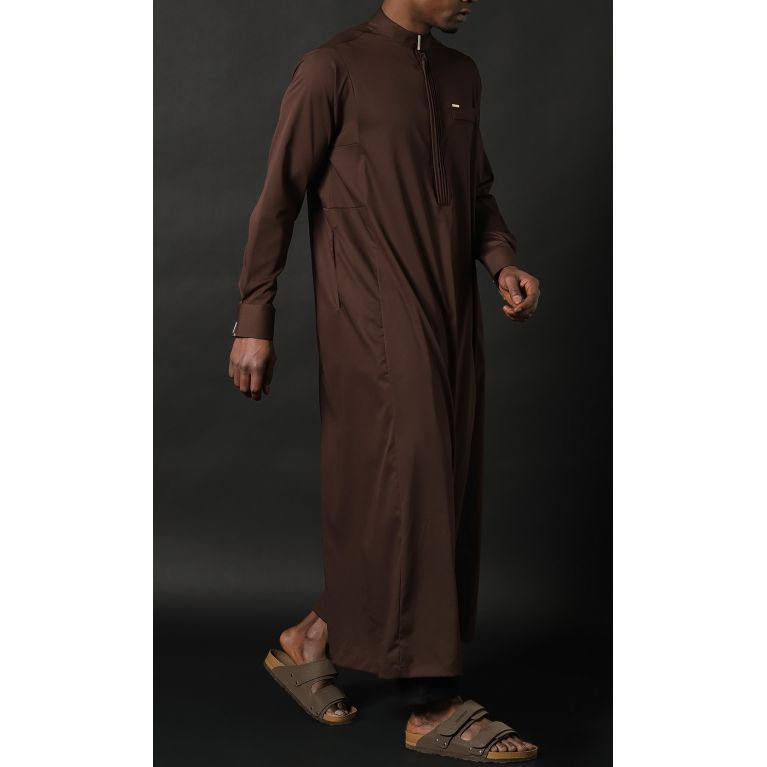 Qamis BEY Cacao Long Gamme Premium – Qaba’il