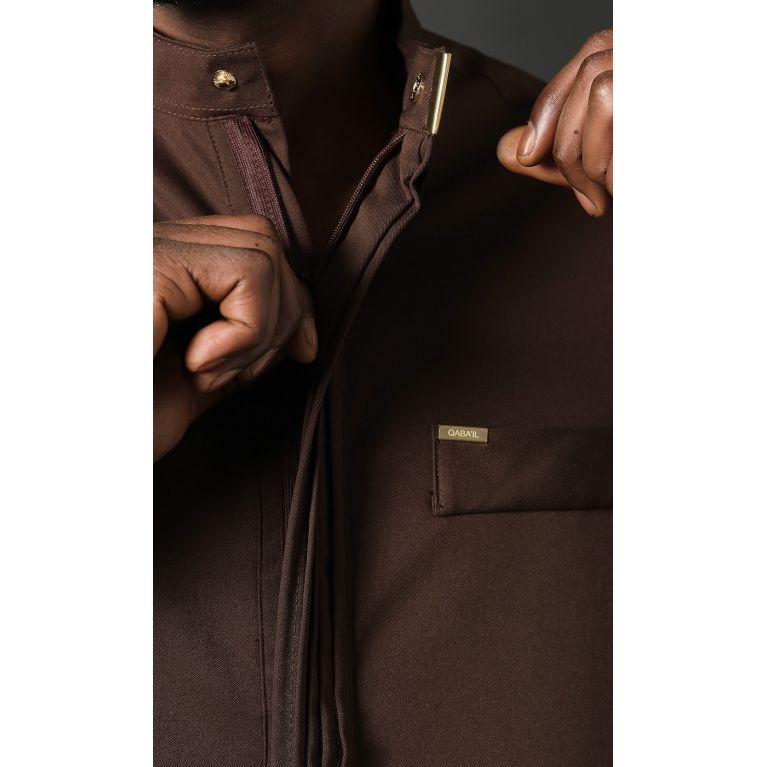Qamis BEY Cacao Long Gamme Premium – Qaba’il