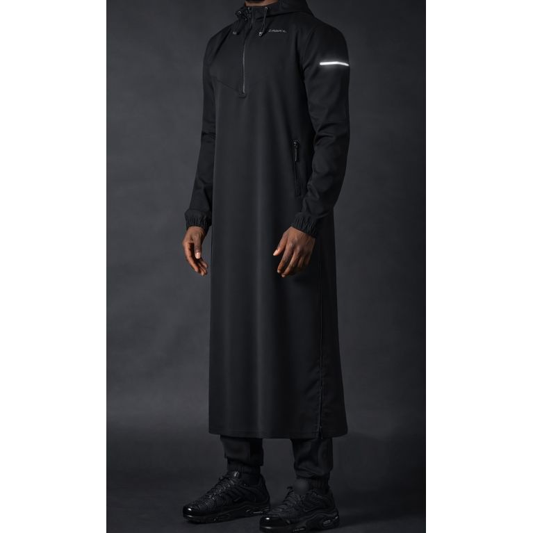 Qamisweat Drift Qaba’il – Technical Hooded Streetwear Thobe