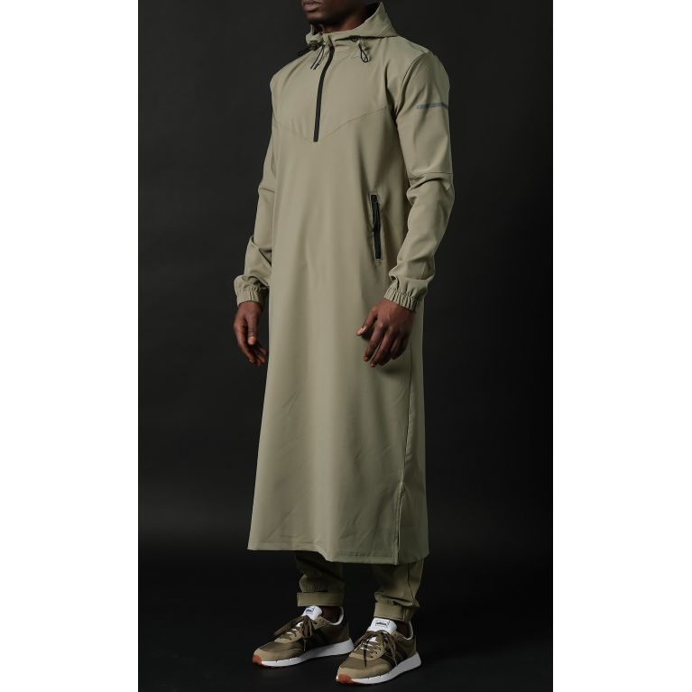 Qamisweat Drift Qaba’il – Qamis streetwear technique à capuche homme