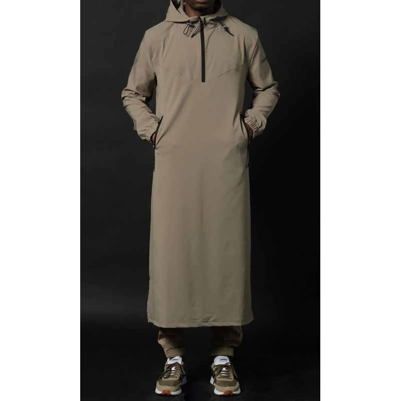 Qamisweat Drift Qaba’il – Technical Hooded Streetwear Thobe