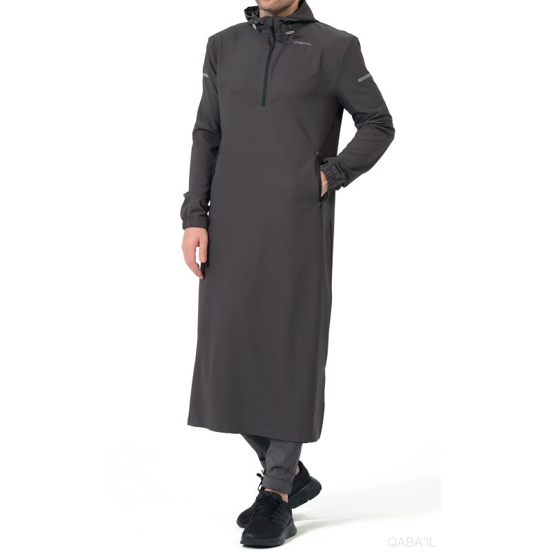 Qamisweat Drift Qaba’il – Qamis streetwear technique à capuche homme
