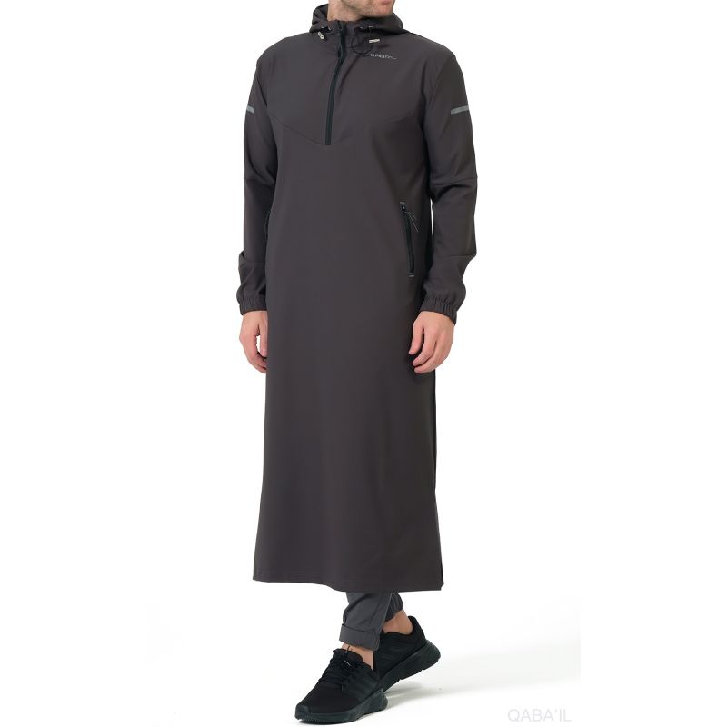 Qamisweat Drift Qaba’il – Qamis streetwear technique à capuche homme