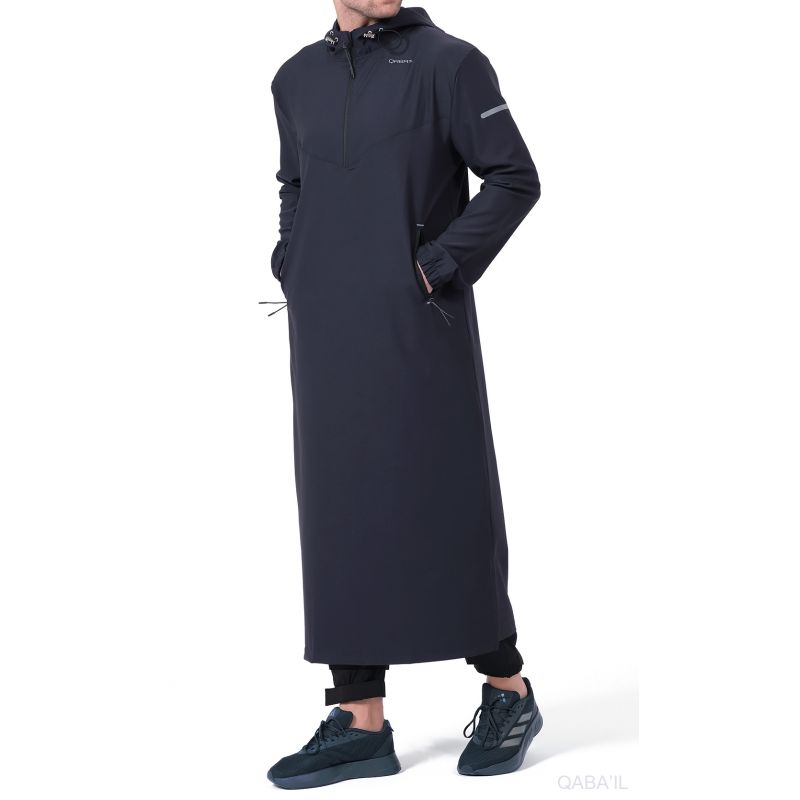 Qamisweat Drift Qaba’il – Technical Hooded Streetwear Thobe