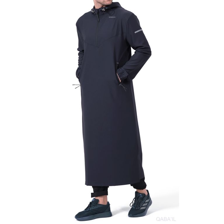 Qamisweat Drift Qaba’il – Qamis streetwear technique à capuche homme