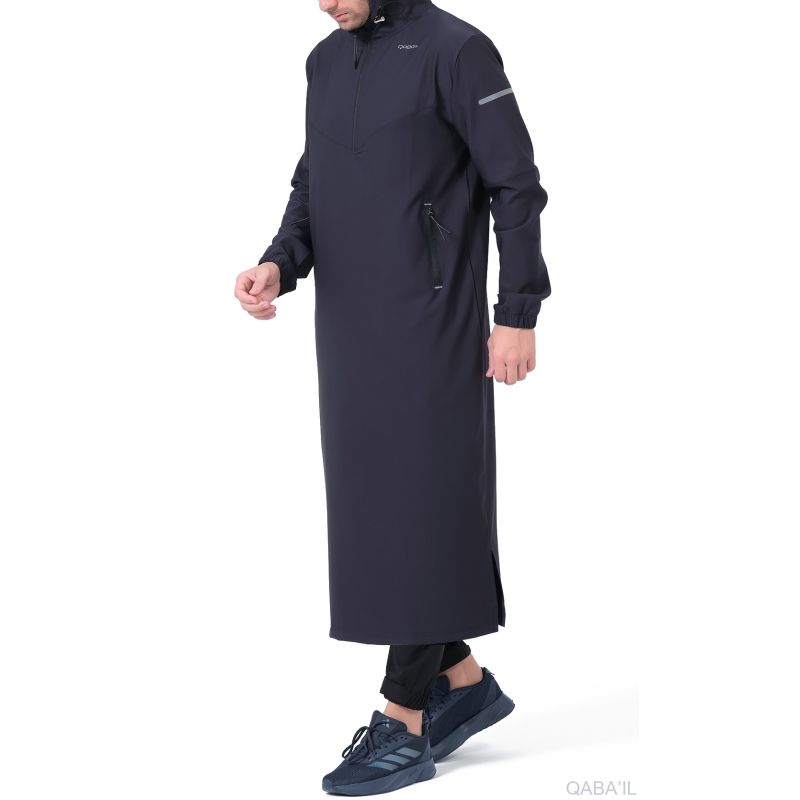 Qamisweat Drift Qaba’il – Qamis streetwear technique à capuche homme