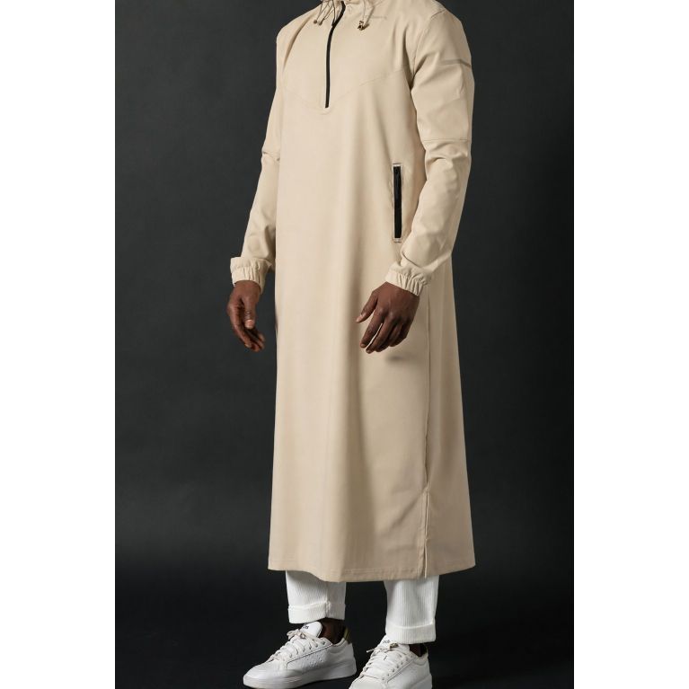 Qamisweat Drift Qaba’il – Technical Hooded Streetwear Thobe