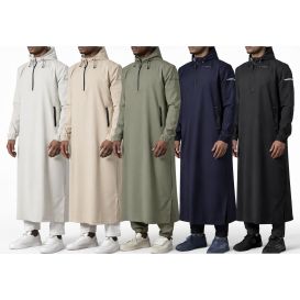 Qamisweat Drift Qaba’il – Qamis streetwear technique à capuche homme
