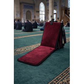 3-in-1 foldable prayer mat with back support and carry bag