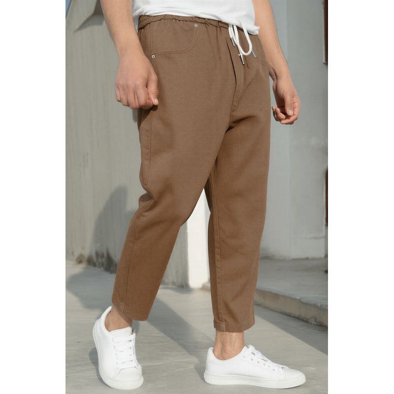 Men’s Stretch Cotton Jean Sarouel - Straight Fit - Qaba'il: Drop