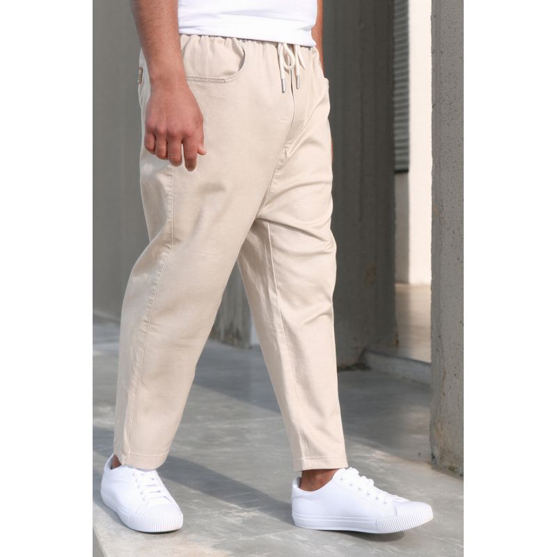 Sarouel Jean Stretch Homme en Coton - Coupe Droite - Qaba'il : Drop