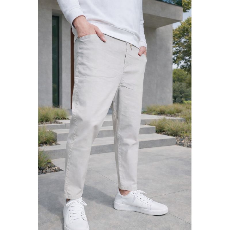 Sarouel Jean Stretch Homme en Coton - Coupe Droite - Qaba'il : Drop