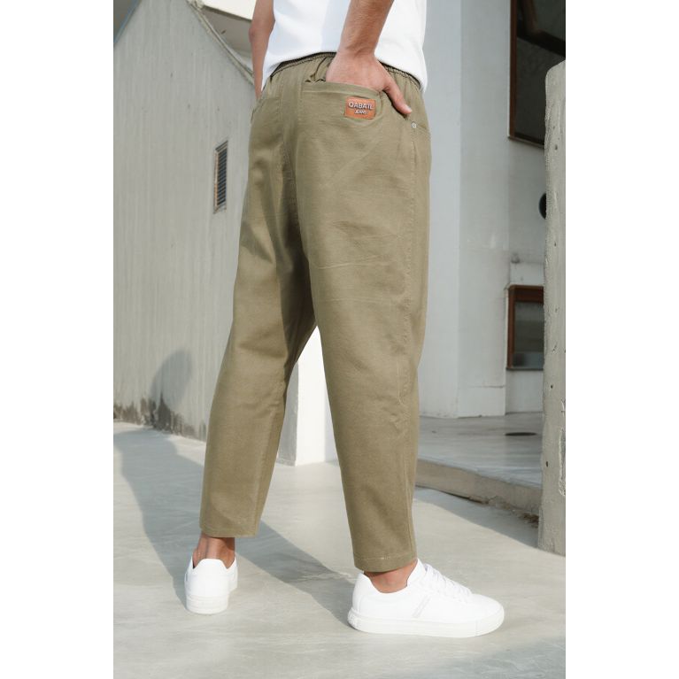 Men’s Stretch Cotton Jean Sarouel - Straight Fit - Qaba'il: Drop