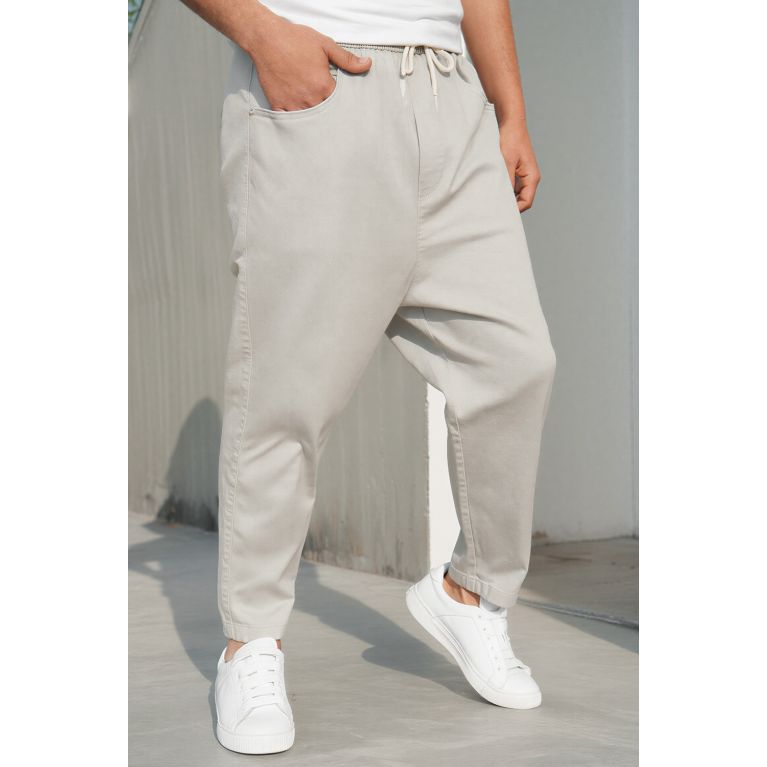Sarouel Jean Stretch Homme en Coton - Coupe Droite - Qaba'il : Drop