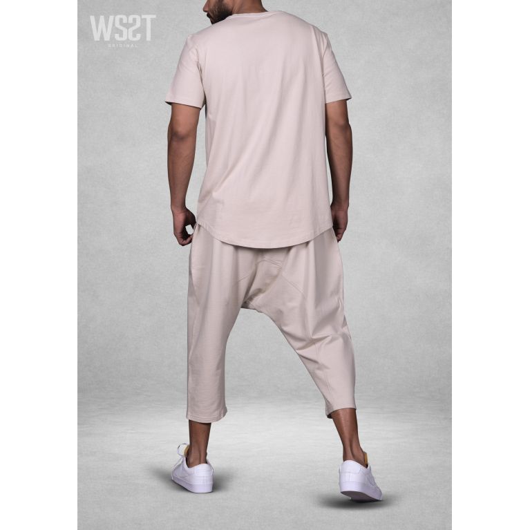 Ensemble saroual homme Combo Wassat t-shirt oversize et pantacourt - marques de vêtement pour musulman