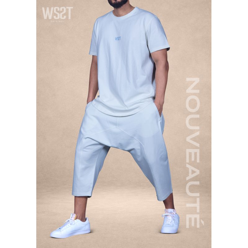 Ensemble saroual homme Combo Wassat t-shirt oversize et pantacourt - marques de vêtement pour musulman