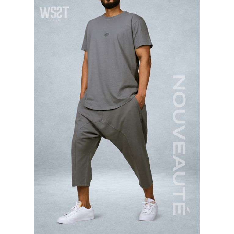 Ensemble saroual homme Combo Wassat t-shirt oversize et pantacourt - marques de vêtement pour musulman