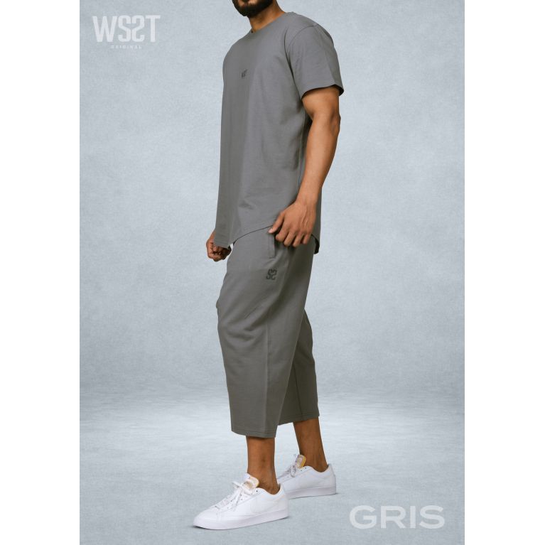 Ensemble saroual homme Combo Wassat t-shirt oversize et pantacourt - marques de vêtement pour musulman