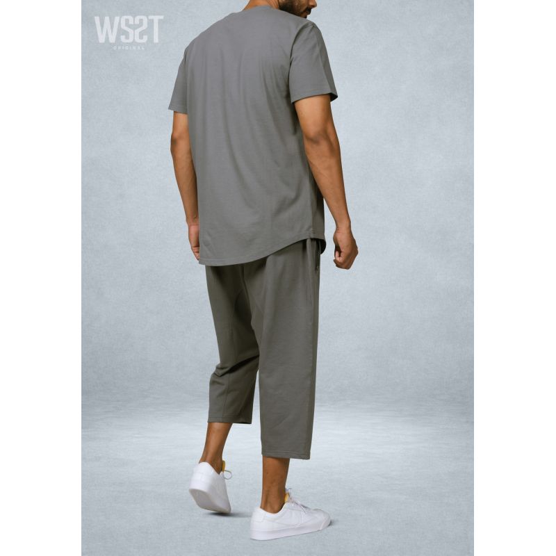 Men’s Sarouel Set Combo Wassat with Oversized T-Shirt and Cropped Pants - Muslim Clothing Brands