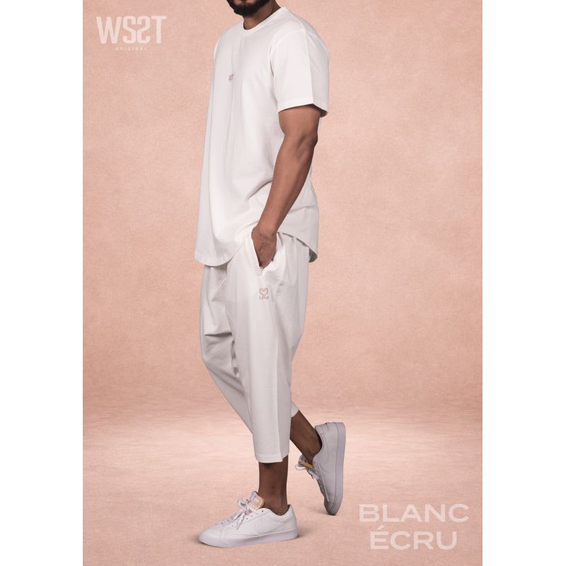 Ensemble saroual homme Combo Wassat t-shirt oversize et pantacourt - marques de vêtement pour musulman
