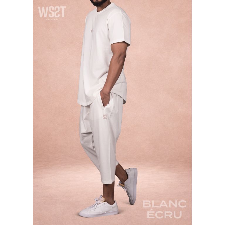 Men’s Sarouel Set Combo Wassat with Oversized T-Shirt and Cropped Pants - Muslim Clothing Brands